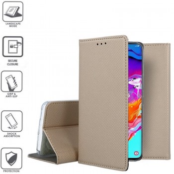 Telone atverčiamas dėklas - auksinės spalvos (GALAXY A70)